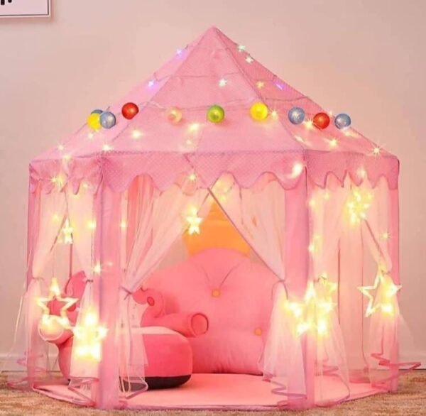 Princess Castle Play Tent Children's Indoor Hexagonal Tent Baby Decoration Princess Game Castle Tent