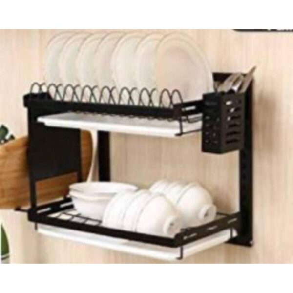 2 Tier Wall-Mount Dish Rack