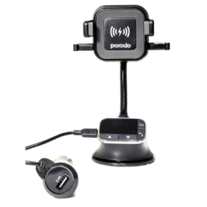 Porodo Fm Transmitter & 10W Wireless Charging Car Mount