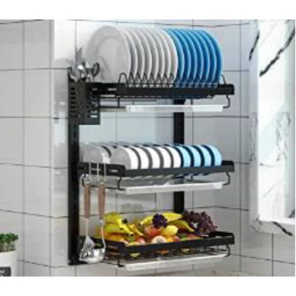 3 Tier Wall-Mount Dish Rack