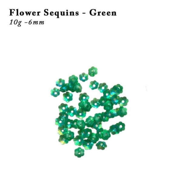 Cup-Sequins Pack - Flowers ( Green)