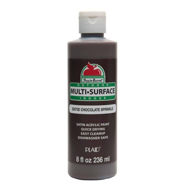 Apple Barrel ? Multi-Surface Satin Acrylic Paints - Chocolate Sprinkle, 8 oz.