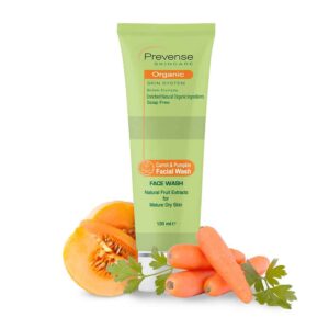 Prevense Organic Carrot & Pumpkin Face Wash 120ml in tube