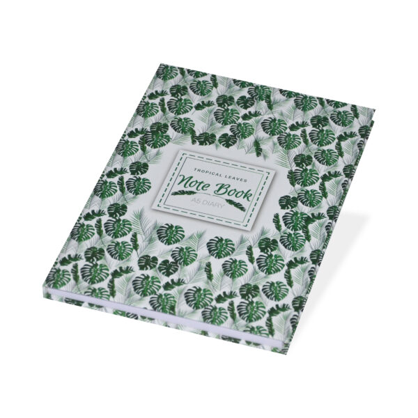 Tropical Leaves A5 Diary Notebook - Image 2