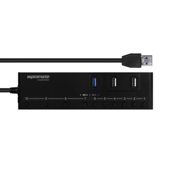 10 port USB Hub with Four USB 3.0 and Six USB 2.0 Ports for Laptops And Computers