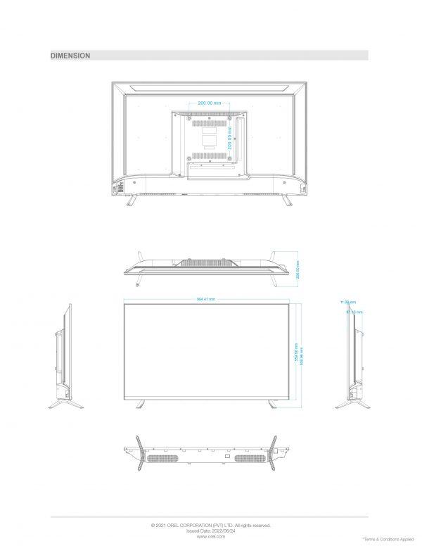 OREL 43” SMART ANDROID 9.0 FHD TV - Image 5