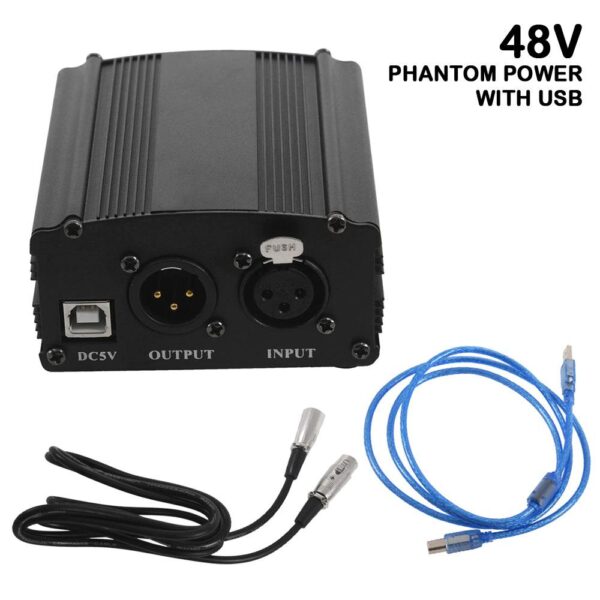 48V Phantom Power Sri Lanka For Home Studio Recording BM800 Condenser Microphone - Image 2