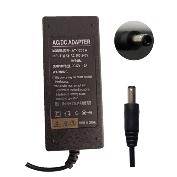 AC/DC POWER ADAPTOR 12V 3.0 AMPERE Switching Power AC 100-240V to DC