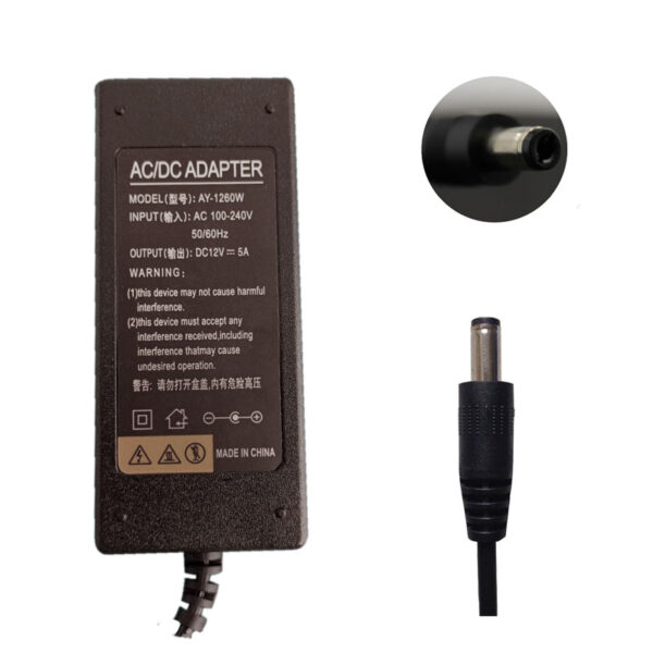 AC/DC Power Adaptor 12V 5.0 AMPERE Switching Power AC 100-240V to DC