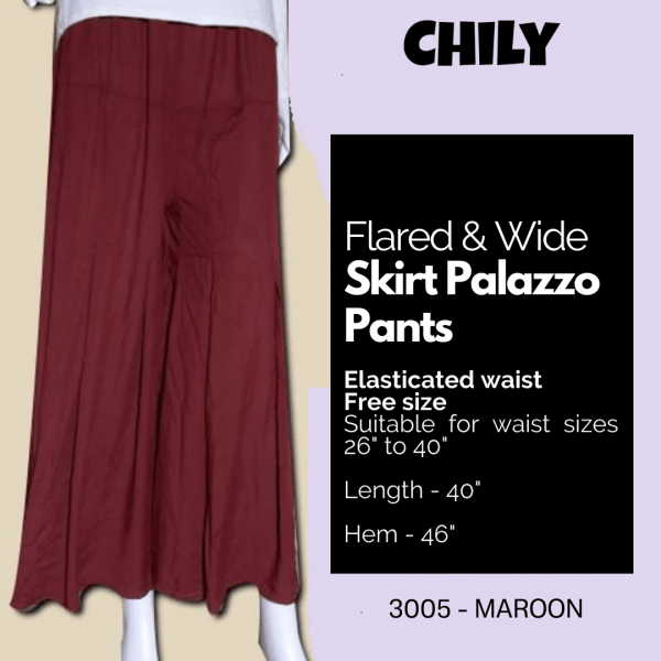 Flared & Wide Skirt Palazzo Pants