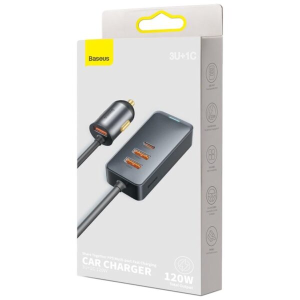 Baseus 120W Share Together PPS Multi-Port Fast Charging Car Charger
