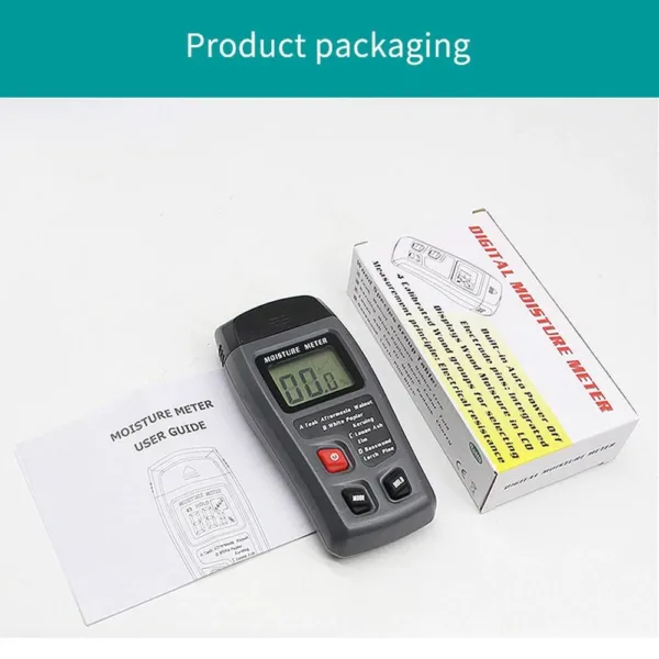 Digital Wood Moisture Meter 0-99.9% with Large LCD Display - Two Pins - EMT-01 - Image 2