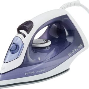 image of a steam iron purple colour