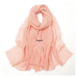 an image of a Peach colour shawl