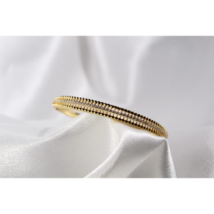 Gold Plated Three-Cut Stoney Bracelet