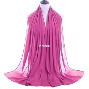 Image of Luxury Chiffon Shawl - Azalea