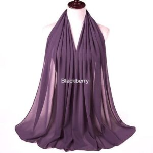 Image of Luxury Chiffon Shawl - Blackberry