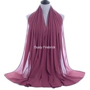 Image of Luxury Chiffon Shawl - Dusty Firebrick