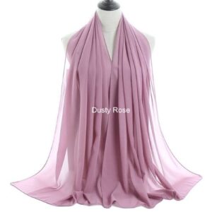 Image of Luxury Chiffon Shawl - Dusty Rose