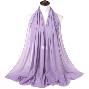 Image of Luxury Chiffon Shawl - Iris