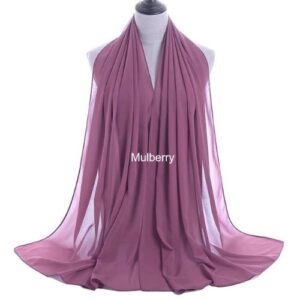 Image of Luxury Chiffon Shawl - Mulberry