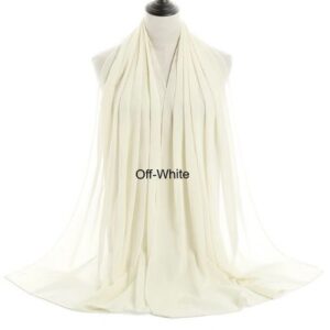 Image of Luxury Chiffon Shawl - Off-White