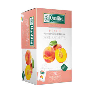 Qualitea Black Tea Peach Flavored 20 Tea Bag Pack