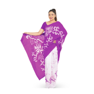 an image of a Purple Batik Saree