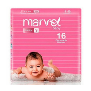 Image of Marvel Baby Diapers Small (16 PCS)