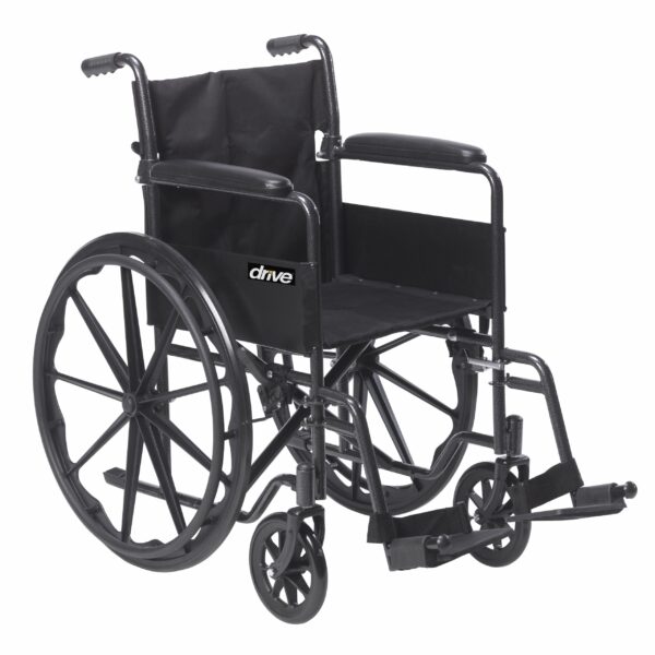 Wheelchair With Alloy Wheel Type + Powder Coarted Black Frame