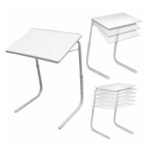 Table Mate 2 Folding TV Tray Table and office Table Home Table Student Study table with 6 Height and 3 Angle Adjustments