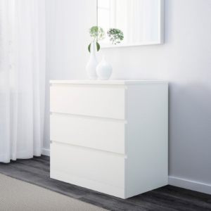 VTEC Home Modern Chest of Drawer with 3 Drawers Drawer Dresser Cabinet Chest of Drawers - VCOD 300