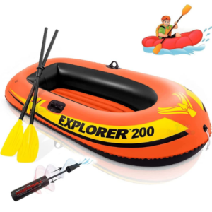 Intex 58331™ Explorer 200 2 Person Polyvinyl Portable Orange Inflatable Boat