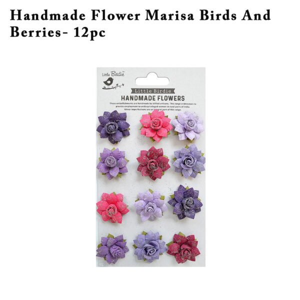 Handmade Flower Marisa Birds And Berries- 12pc