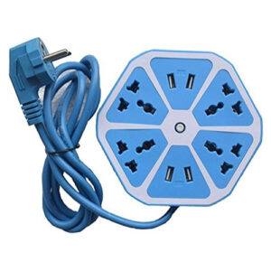 2 in 1 High Power Hexagon with 4 USB & 5 Socket Power Extension Board