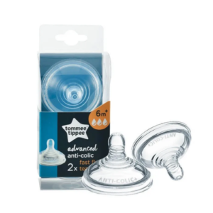 Tommee Tippee 6M+ Closer to Nature Advanced Anti Colic Teats Fast Flow - 2 Teats