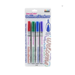 An image of DecoColor Outliner Paint Marker Set 4pcs