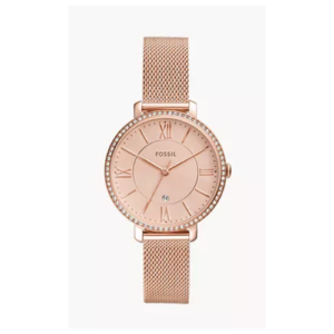 Fossil Jacqueline Three-Hand Date Rose Gold-Tone Stainless Steel Watch