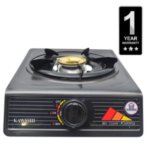 Kawashi 1 Burner Gas Cooker Non-Stick (Black)