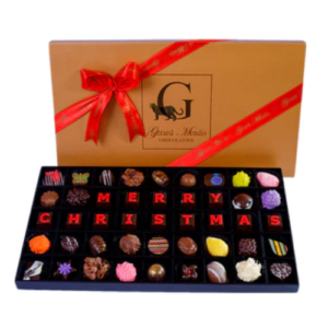 Merry Christmas 45 Piece Classic Wooden Chocolate Box