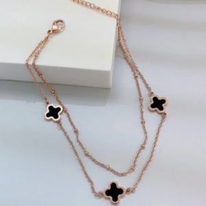 Clover Double Layer Anklet